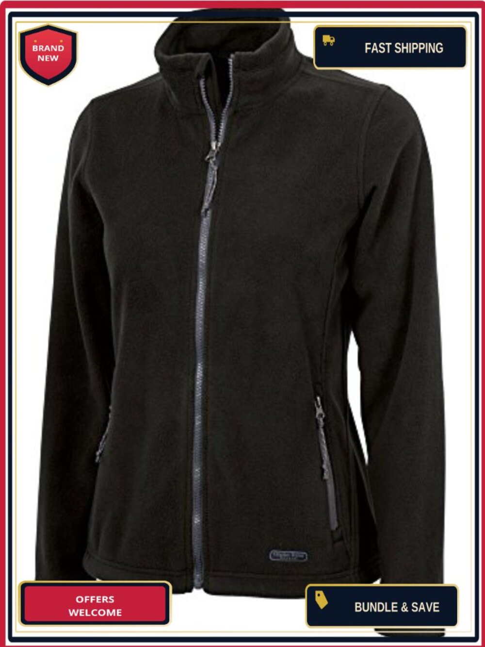 Women's Anti-Pill Fleece Zip Jacket Stand-Up Collar Long Sleeve